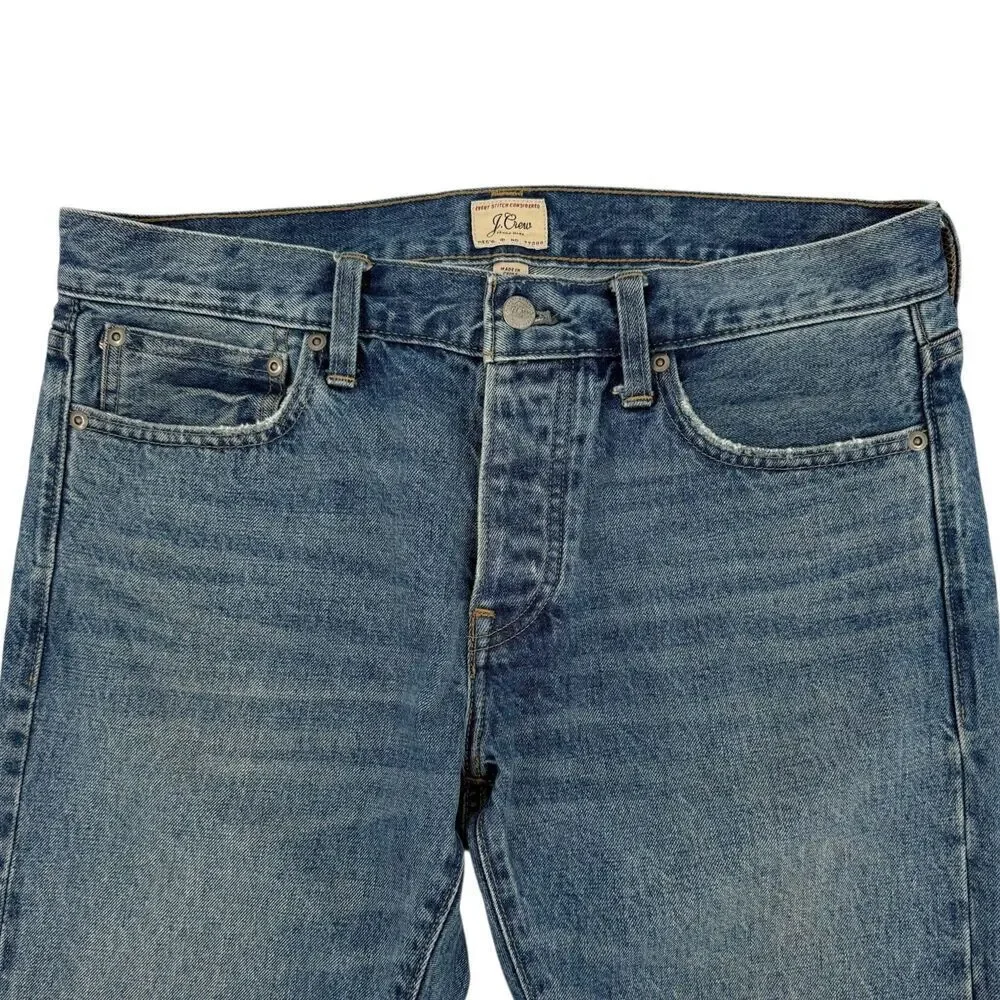 J. Crew Men's Selvedge 484 Slim Tapered Japanese Denim Jeans 33x32
